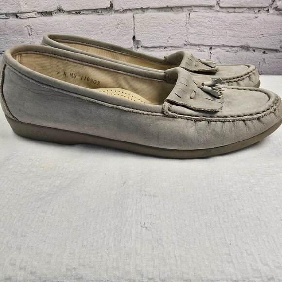 WOMENS SAS TRIPAD COMFORT LOAFER SHOE SLIP ON GRAY SIZE 9 EUC - Picture 1 of 11
